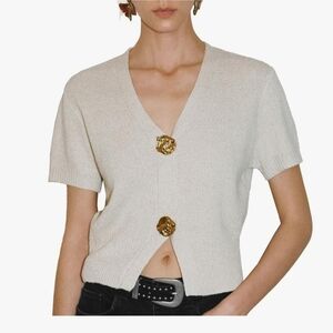 Sweater Gold Buttons Size Large